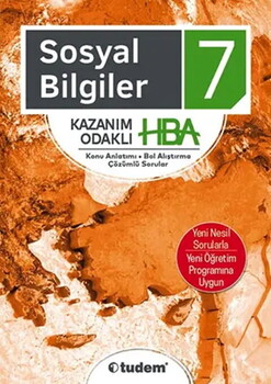  2024 Tudem 7. Sınıf Sosyal Bilgiler Kazanım Odaklı HBA