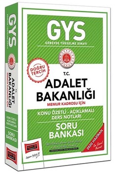  Yargı Yayınları GYS T.C. Adalet Bakanlığı Memur Kadrosu İçin Konu Özetli Soru Bankası