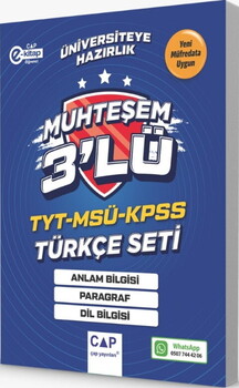  Çap Yayınları TYT MSÜ KPSS Türkçe Seti