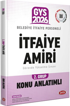  Data Yayınları 2026 Mahalli İdareler ve Belediye Birlikleri Belediye İtfaiye Personeli İtfaiye Amiri GYS Konu Anlatımlı