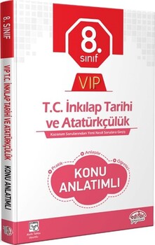  Editör Yayınları 8. Sınıf VIP T.C. İnkılap Tarihi ve Atatürkçülük Konu Anlatımı