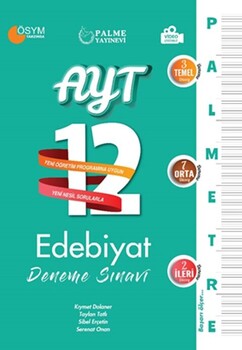  Palme Yayınları AYT Edebiyat Palmetre Serisi 12 Deneme Video Çözümlü