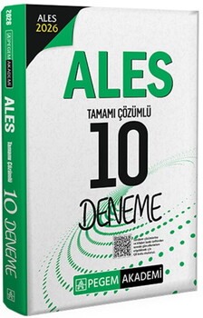 Pegem Yayınları 2026 ALES Tamamı Çözümlü 10 Deneme