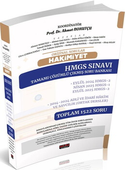  Savaş Yayınları Orijinal Sorular HAKİMİYET HMGS Sınavı Çıkmış Soru Bankası