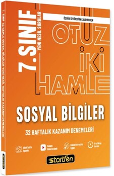  Startfen Yayınları 7. Sınıf Sosyal Bilgiler 32 Hamle Kazanım Denemeleri