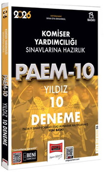 Yargı Yayınları 2026 PAEM Komiser Yardımcılığı Sınavlarına Hazırlık Yıldız 10 Deneme