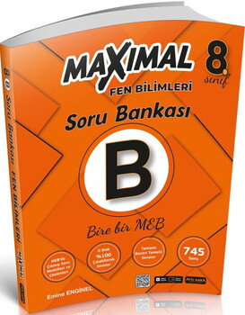  Artı Zeka Yayınları 8. Sınıf Fen Bilimleri B Maximal Soru Bankası