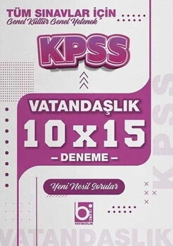  Bigelio Yayıncılık KPSS Vatandaşlık 10x15 Deneme