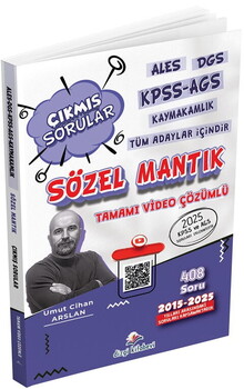 Dizgi Kitap ALES DGS KPSS AGS Kaymakamlık Tüm Adaylar İçin Sözel Mantık Tamamı Video Çözümlü Çıkmış Sorular