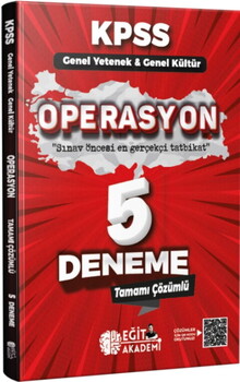  Eğit Akademi KPSS Genel Kültür Genel Yetenek Operasyon 5 Deneme