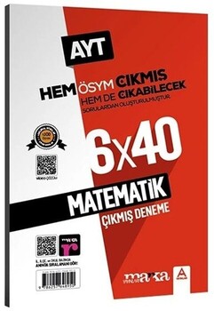  Marka Yayınları AYT Matematik 6x40 Çıkmış ve Çıkabilecek Denemeler