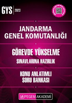  Pegem Yayınları 2023 GYS Jandarma Genel Komutanlığı Konu Anlatımlı Soru Bankası