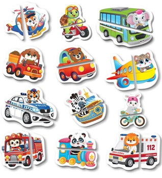  Yükselen Zeka Yayınları Magnet Puzzle Taşıtlar 12-36 Ay