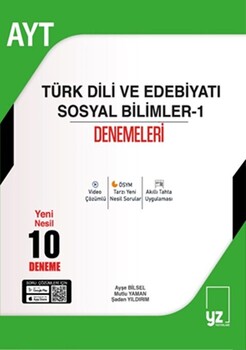  YZ Yayınları AYT Türk Dili ve Edebiyatı Sosyal Bilimler-1 10 Deneme Sınavı