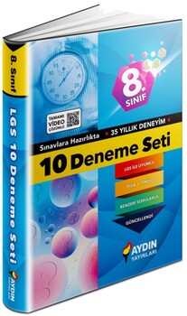  Aydın Yayınları 8. Sınıf LGS 10 Deneme Seti