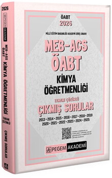  Pegem Akademi 2026 MEB AGS ÖABT Kimya Öğretmenliği Tamamı Çözümlü Çıkmış Sorular
