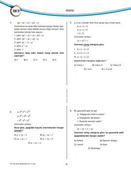  Pion Yayınları AYT Matematik Ders Platosu İlk 10 Soru 2X Hızında Tekrar