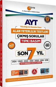  A Yayınları AYT Son 7 Yıl Tıpkı Basım Çıkmış Sorular