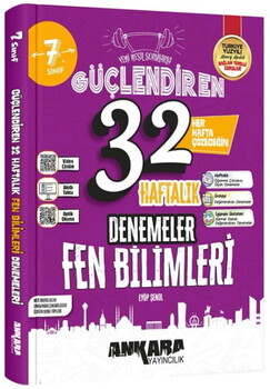 Ankara Yayıncılık 7. Sınıf Fen Bilimleri 32 Haftalık Güçlendiren Denemeleri