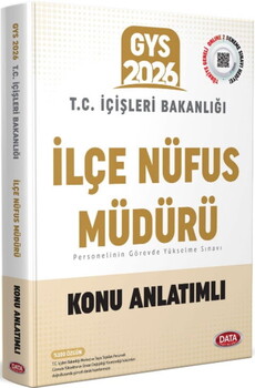 Data Yayınları 2026 GYS T.C. İçişleri Bakanlığı İlçe Nüfus Müdürü Konu Anlatımlı