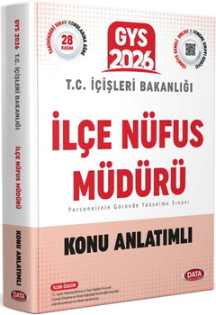  Data Yayınları 2026 GYS T.C. İçişleri Bakanlığı İlçe Nüfus Müdürü Konu Anlatımlı