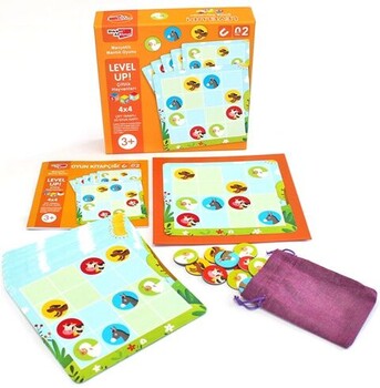  Dikkat Atölyesi Yayınları Level Up  2 - Çiftlik Hayvanları Sudoku