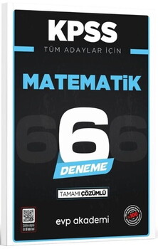 EVP Akademi KPSS Tüm Adaylar İçin Matematik 6 Deneme