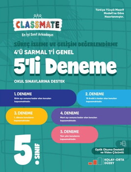  Okyanus Yayınları 5. Sınıf Classmate Süreç İzleme ve Gelişim Değerlendirme 5 li Deneme