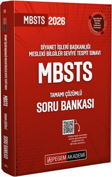  Pegem Yayınları 2026 GYS Diyanet İşleri Başkanlığı Mesleki Bilgiler Seviye Tespit Sınavı MBSTS Tamamı Çözümlü Soru Bankası