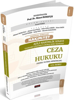  Savaş Yayınları Orijinal Sorular HAKİMİYET Adli Hakimlik Sınavı Ceza Hukuku Çıkmış Soru Bankası