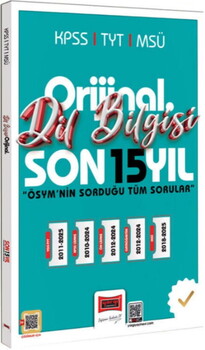  Yargı Yayınları 2026 KPSS TYT MSÜ Orijinal Dil Bilgisi Son 15 Yıl Çıkmış Sorular