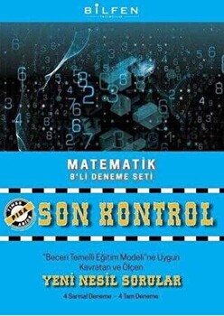  Bilfen Yayıncılık 8. Sınıf Matematik Son Kontrol 8 li Deneme Seti