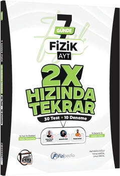  Fizipedia Yayınları AYT Fizik Ders Platosu 7 Günde 2X Hızında Tekrar Deneme