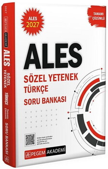 Pegem Yayınları 2027 ALES Sözel Yetenek Türkçe Tamamı Çözümlü Soru Bankası