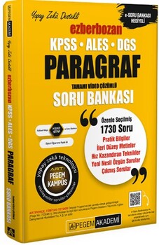  Pegem Yayınları KPSS ALES DGS Paragraf Soru Bankası