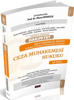  Savaş Yayınları Orijinal Sorular HAKİMİYET Adli Hakimlik Sınavı Ceza Muhakemesi Hukuku Çıkmış Soru Bankası