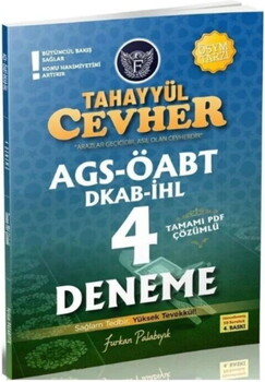  Tahayyül ÖABT MEB AGS Din Kültürü ve Ahlak Bilgisi Cevher 4 Deneme