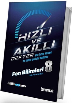  Tammat Yayıncılık 8. Sınıf LGS Fen Bilimleri Hızlı ve Akıllı Defter