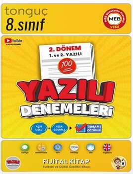  Tonguç Akademi 8. Sınıf Yazılı Denemeleri 2. Dönem 1 ve 2. Yazılı