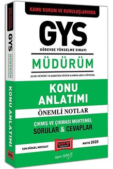  Yargı Yayınları GYS Kamu Kurum ve Kuruluşlarında MÜDÜRÜM Konu Anlatımı