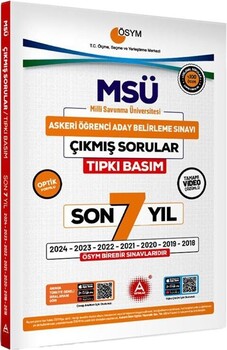  A Yayınları MSÜ Son 7 Yıl Tıpkı Basım Çıkmış Sorular
