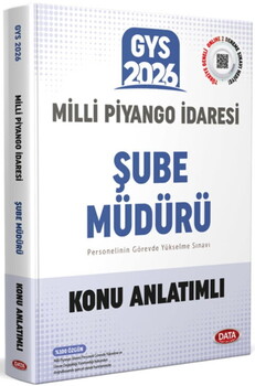 Data Yayınları 2026 Milli Piyango İdaresi Genel Müdürlüğü GYS Şube Müdürü Konu Anlatımlı