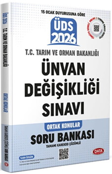  Data Yayınları 2026 T.C. Tarım ve Orman Bakanlığı Ünvan Değişikliği Sınavı Ortak Konular Soru Bankası