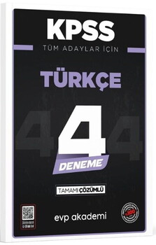 EVP Akademi KPSS Tüm Adaylar İçin Türkçe 4 Deneme