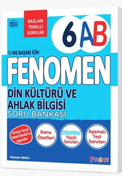 Fenomen Okul Yayınları 6. Sınıf Din Kültürü ve Ahlak Bilgisi Fenomen A-B Soru Bankası