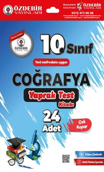 Özdebir Yayınları 10. Sınıf Coğrafya Yaprak Test