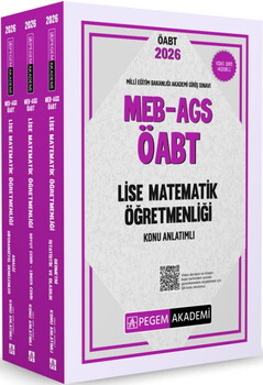  Pegem Yayınları 2026 MEB AGS ÖABT Lise Matematik Öğretmenliği Konu Anlatımlı Modüler Set