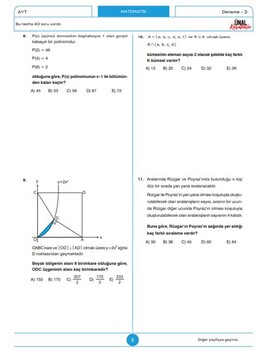  Ünal Karatekin AYT Matematik 10 Adet Fasikül Deneme