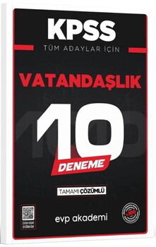 EVP Akademi KPSS Tüm Adaylar İçin Vatandaşlık 10 Deneme