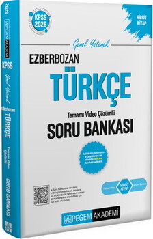  Pegem Yayınları 2026 KPSS Genel Yetenek Genel Kültür Ezberbozan Türkçe Tamamı Video Çözümlü Soru Bankası